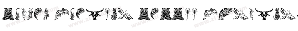 Tribal Dragons Tattoo Designs字体转换